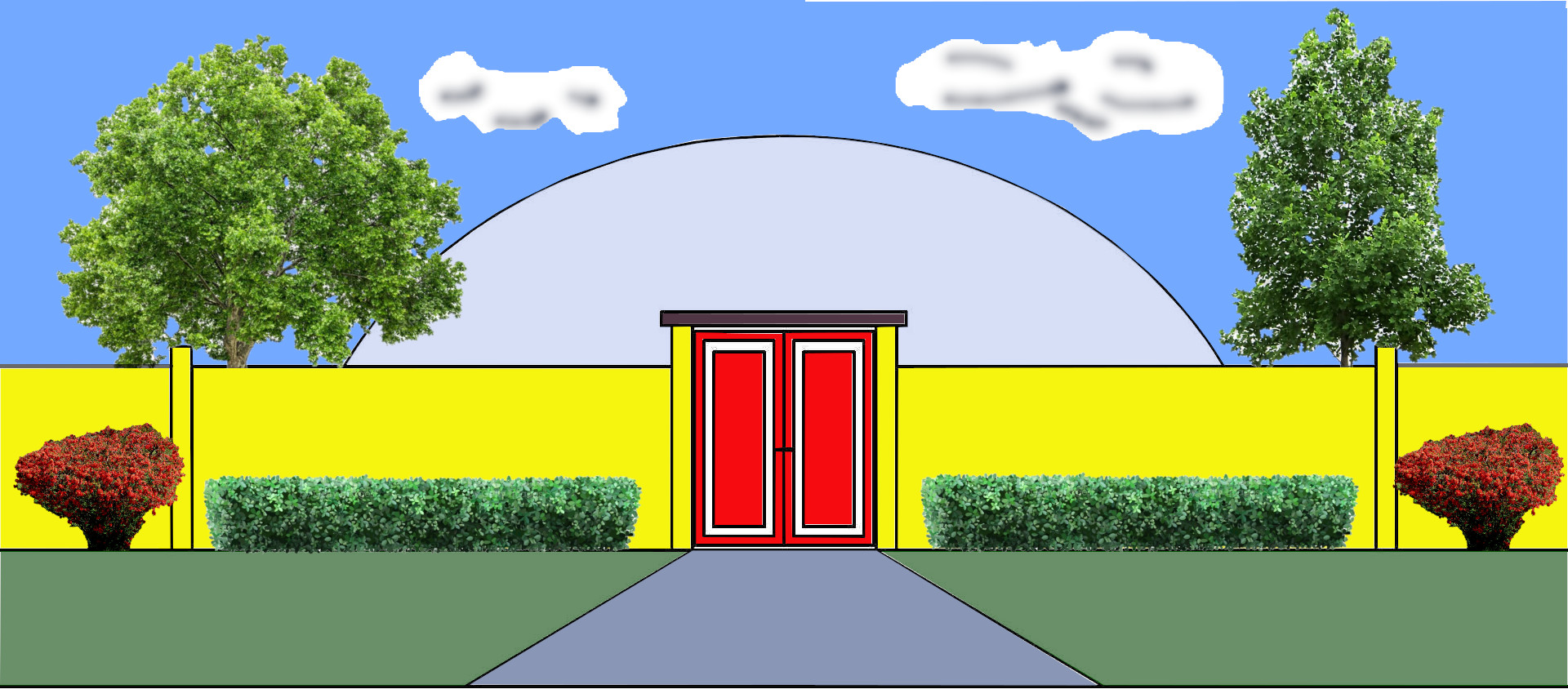 32' dome homes -4 - front elevation